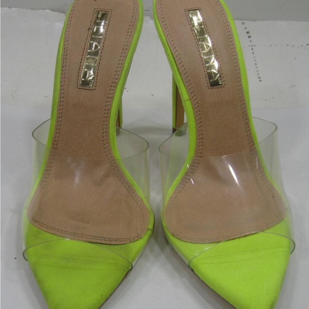 Green Heels with Clear Strap and High Stiletto